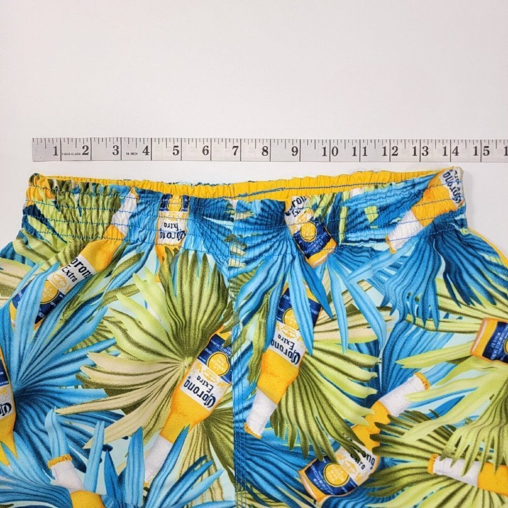 Corona Extra Beer Bottle Tropical Swim Trunks Board Shorts Mens Small Beach - Picture 10 of 12